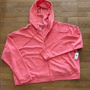 Salmon colored Zip-Up Hoodie